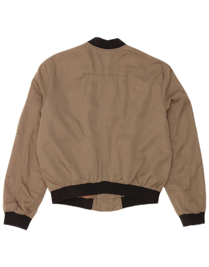 Giubbotto bomber oversize da donna ZARA UK 10 piccolo cotone verde