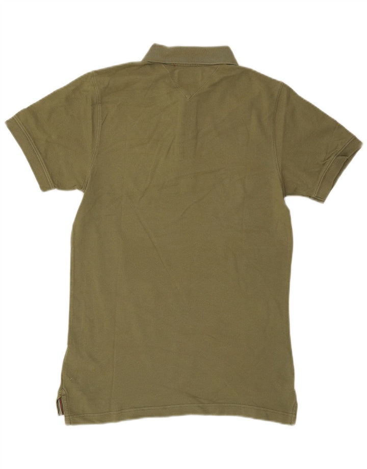 Polo da uomo Tommy Hilfiger piccola in cotone kaki