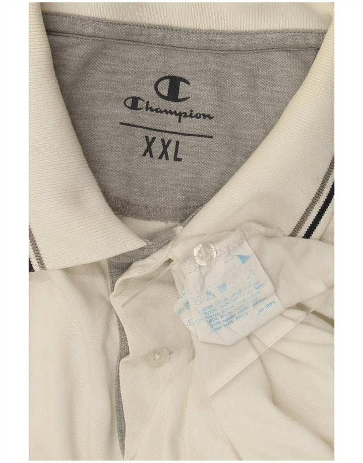 Polo da uomo Champion 2XL cotone bianco sporco
