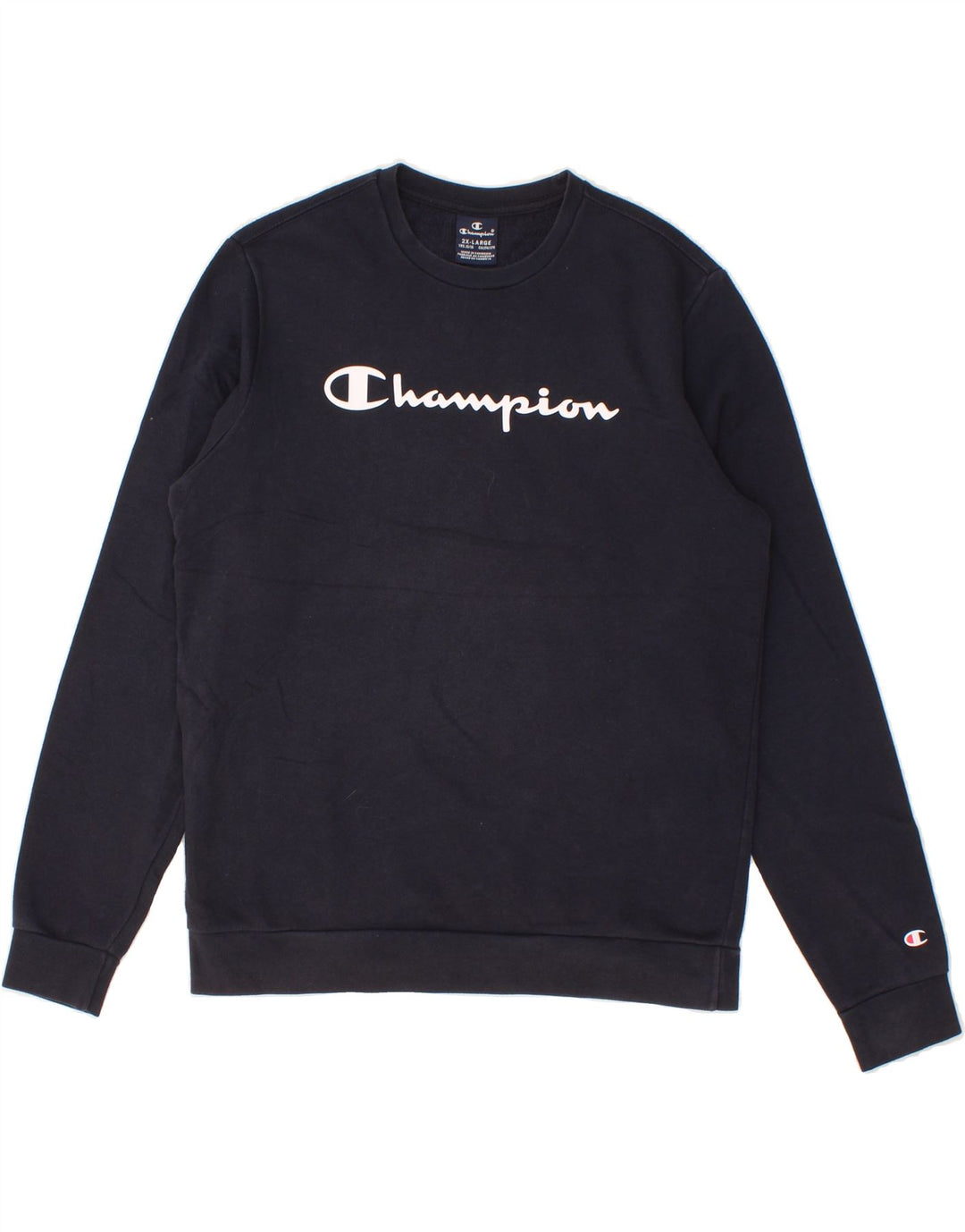 CHAMPION Boys Graphic Sweatshirt Jumper 15-16 Years 2XL Navy Blue Vintage Champion and Second-Hand Champion from Messina Hembry 