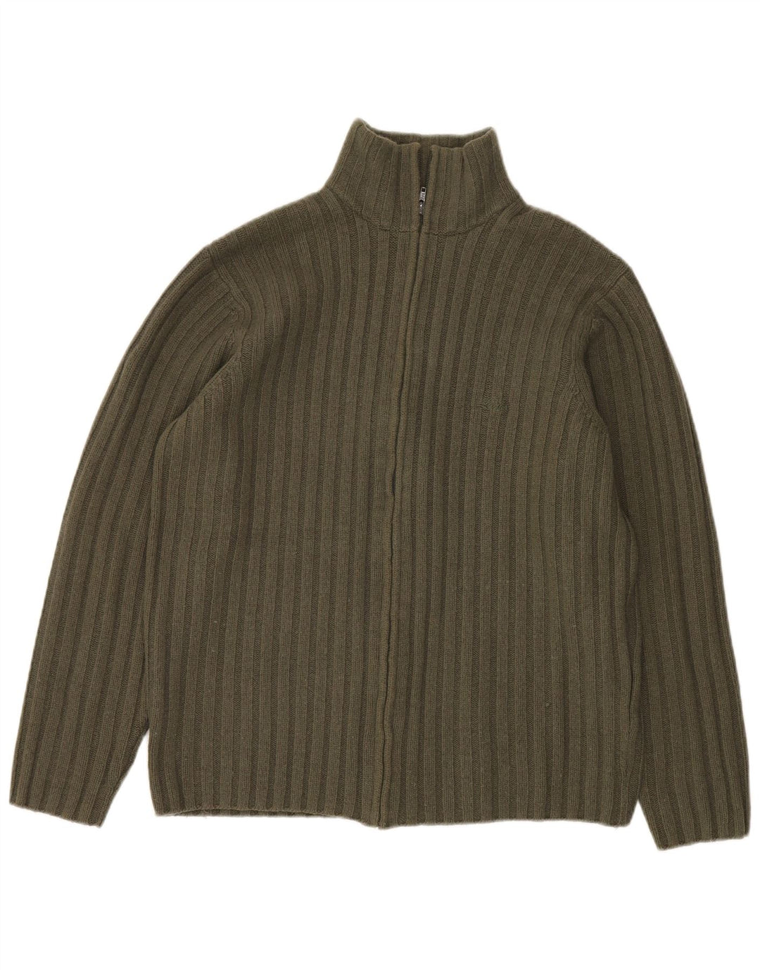 Levi's Maglione cardigan con zip intera da uomo grande lana d'agnello kaki