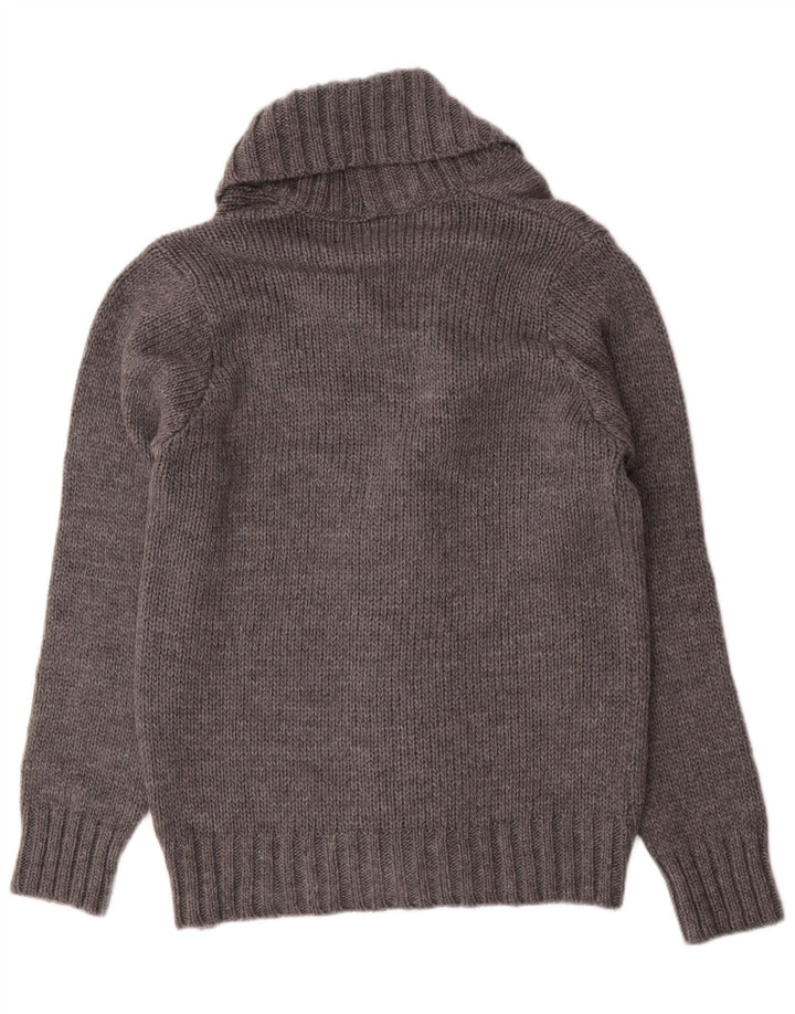 Maglione cardigan da uomo VINTAGE acrilico grigio medio