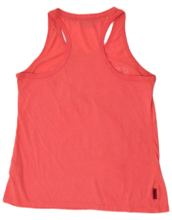 Canottiera grafica da donna Superdry Osaka UK 16 grande cotone rosa