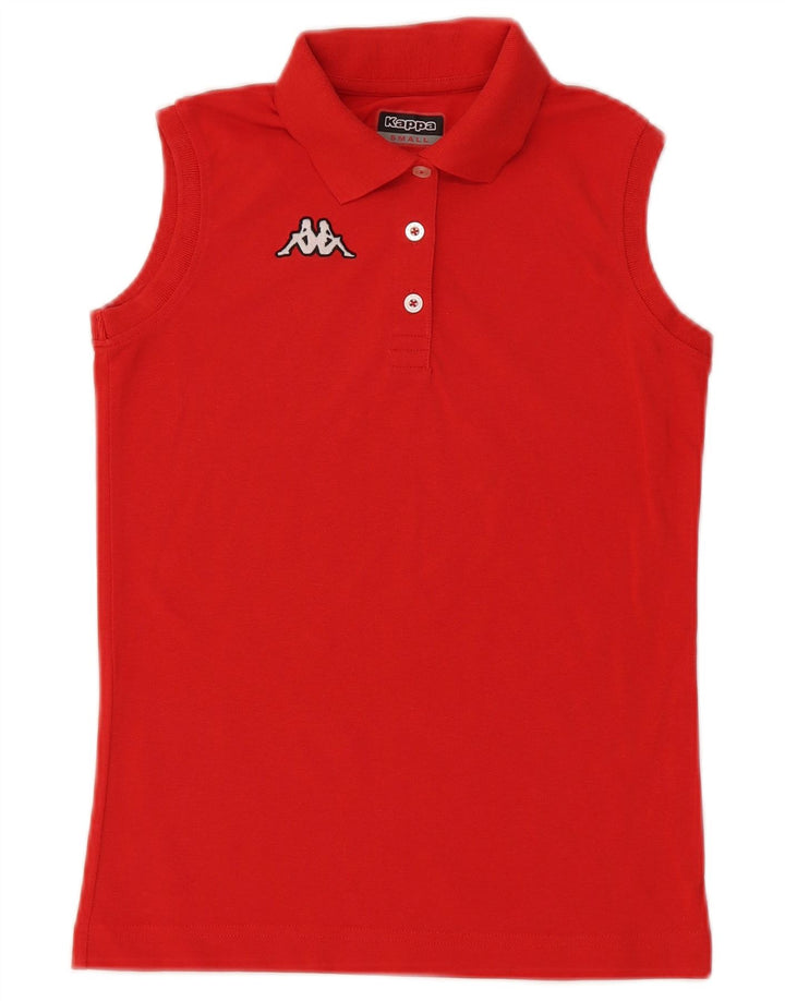 Polo senza maniche Kappa da donna UK 10 piccola rossa