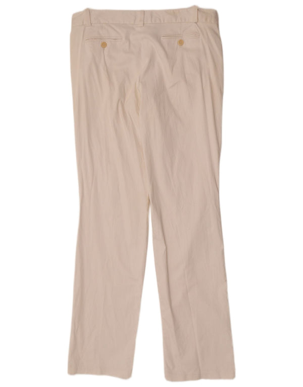 Pantaloni chino bootcut da donna Zara EU 44 XL W34 L35 cotone bianco