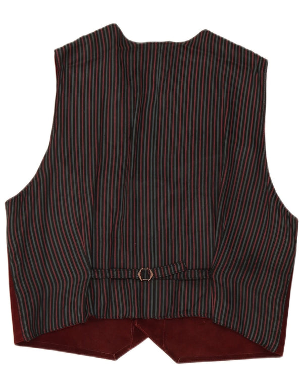 Gilet vintage da uomo in pelle scamosciata XL Bordeaux