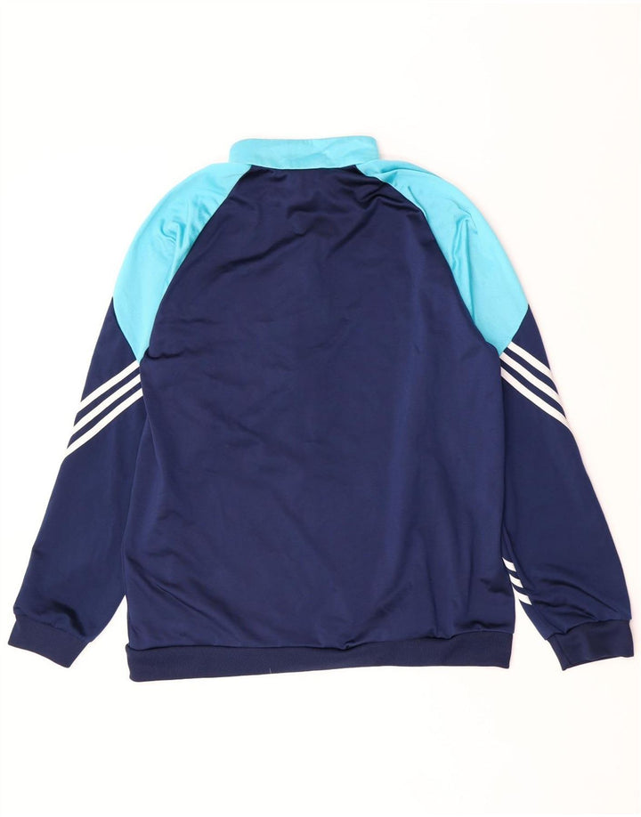 Giacca da tuta da uomo Adidas XL in poliestere color block blu navy
