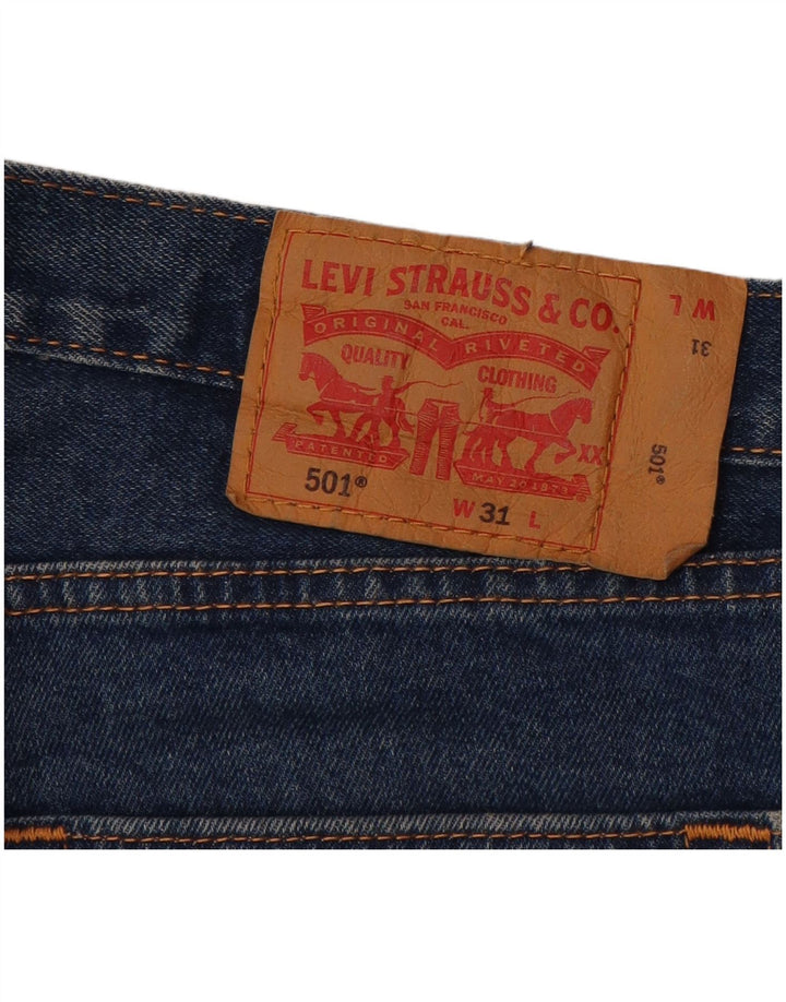 LEVI'S Pantaloncini di jeans 501 da uomo W31 Cotone blu navy medio