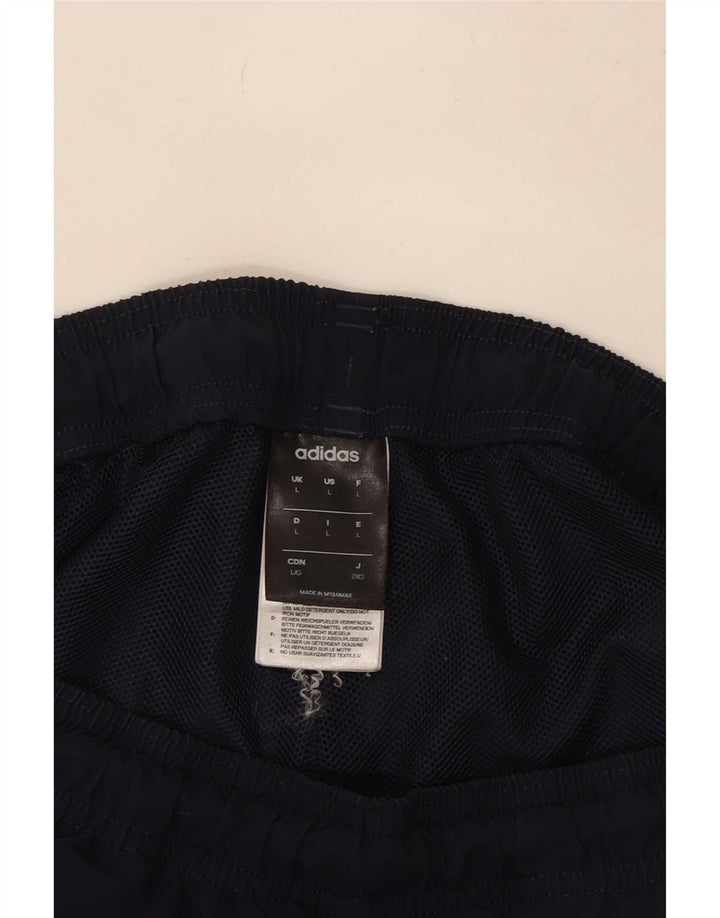 Pantaloncini sportivi da uomo Adidas Large blu navy in poliestere