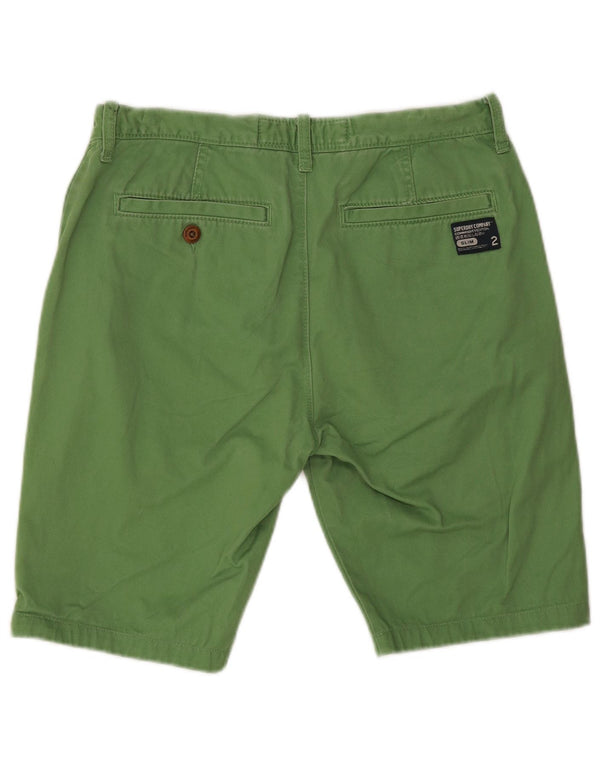 Pantaloncini chino da uomo Superdry medi W30 in cotone verde