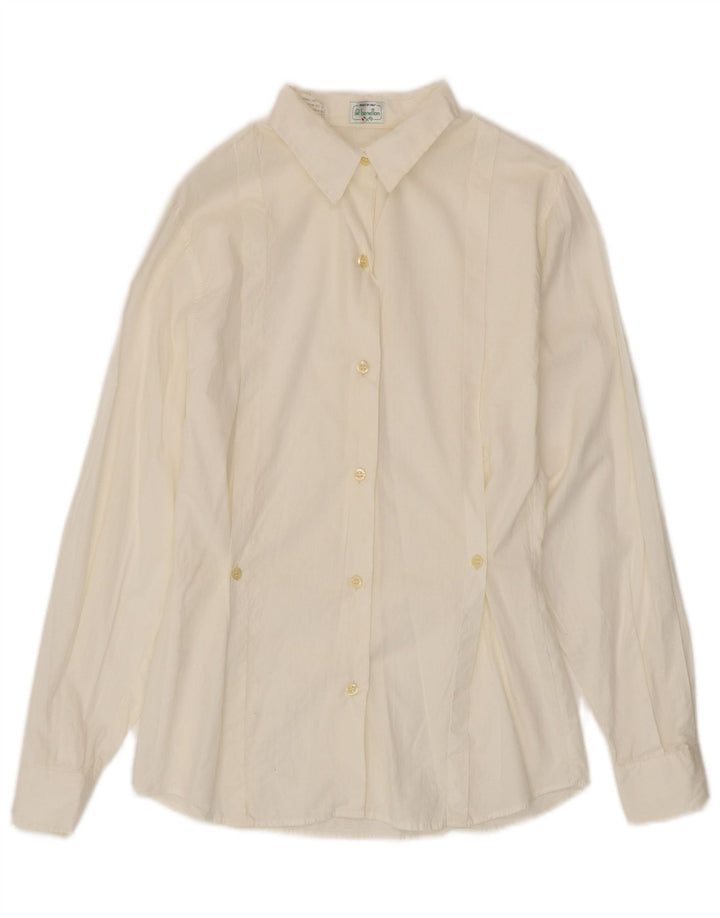 Camicia Donna Benetton IT 42 Cotone Bianco Medio