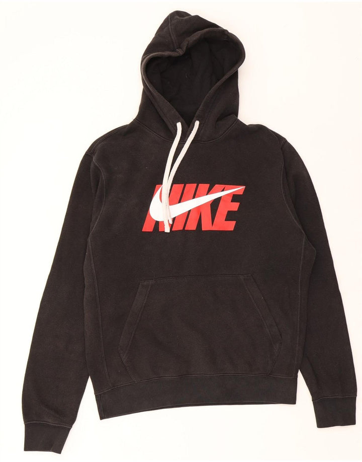 NIKE Mens Graphic Hoodie Jumper Small Black Cotton Vintage Nike and Second-Hand Nike from Messina Hembry 