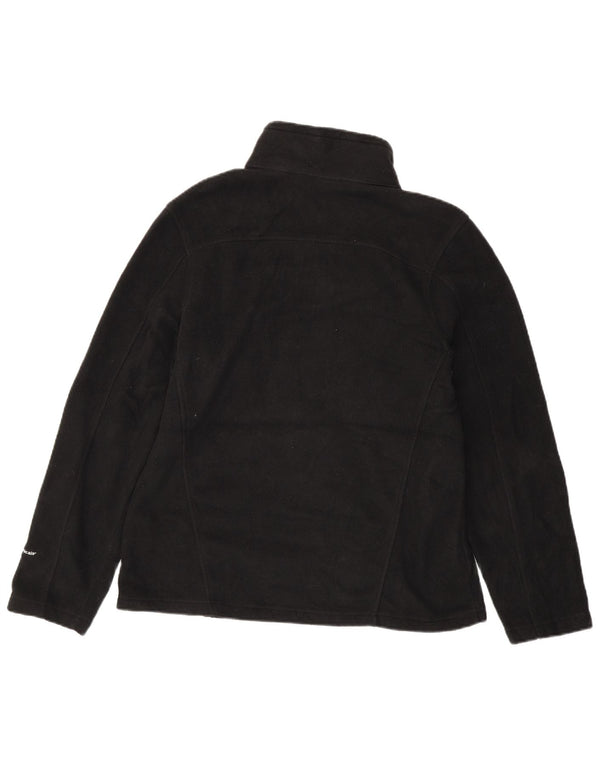 Maglione in pile da uomo con zip e collo Eddie Bauer, poliestere nero medio