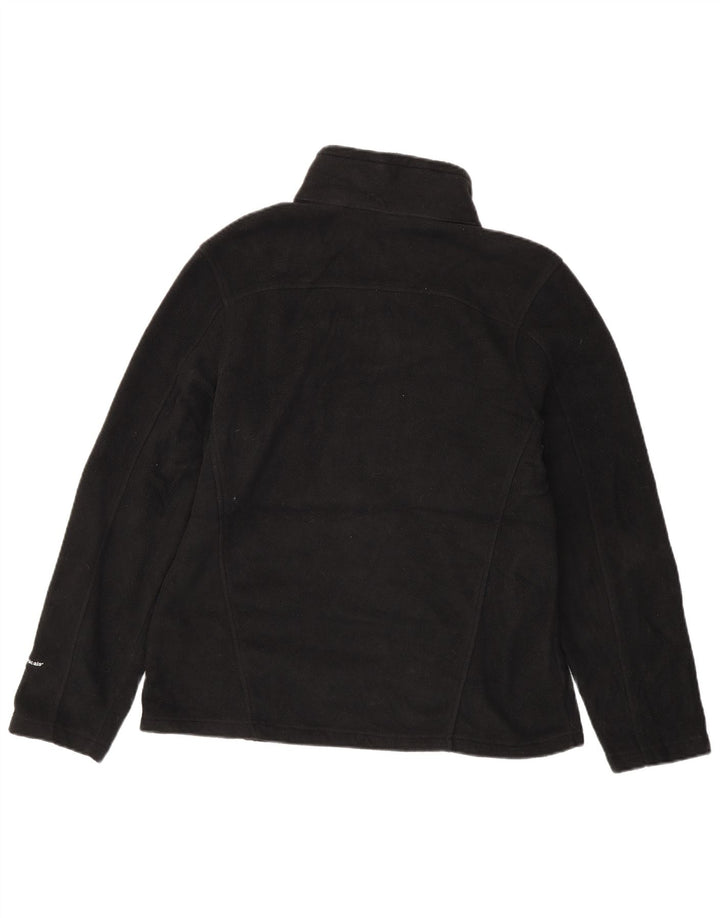 Maglione in pile da uomo con zip e collo Eddie Bauer, poliestere nero medio