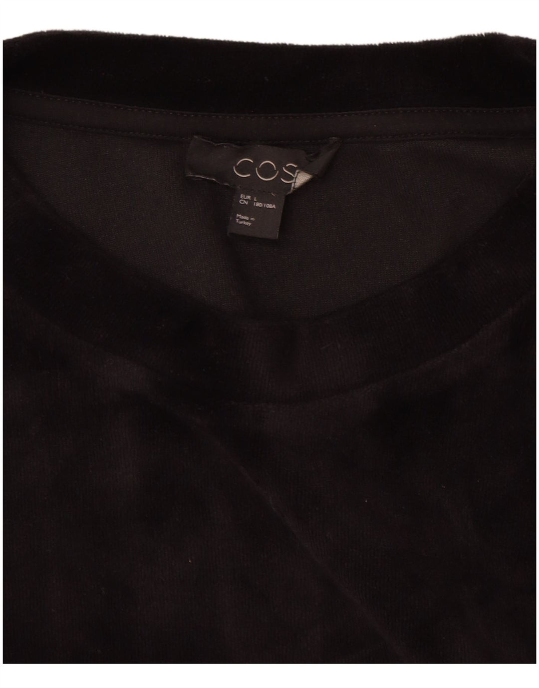 Cos Top da uomo a maniche lunghe grande in cotone nero