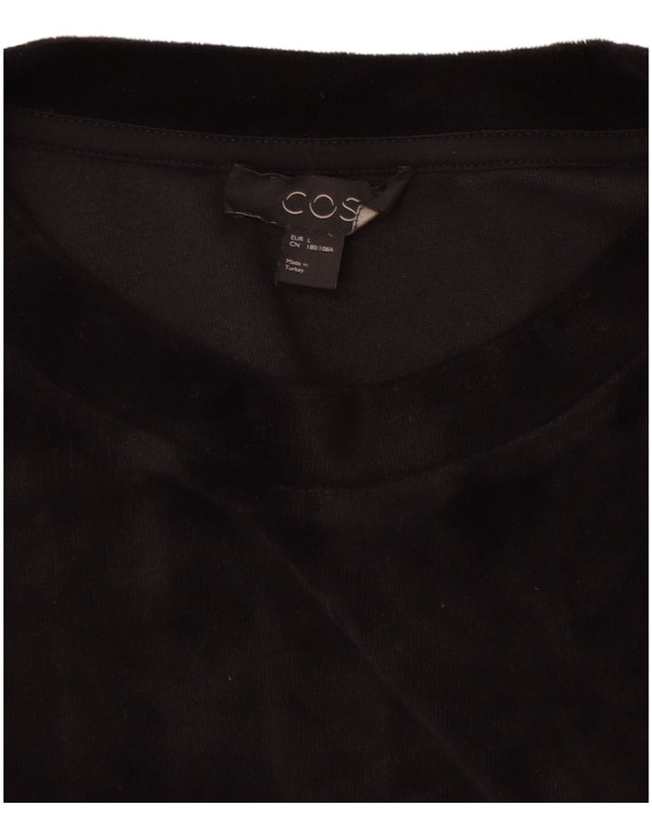 Cos Top da uomo a maniche lunghe grande in cotone nero