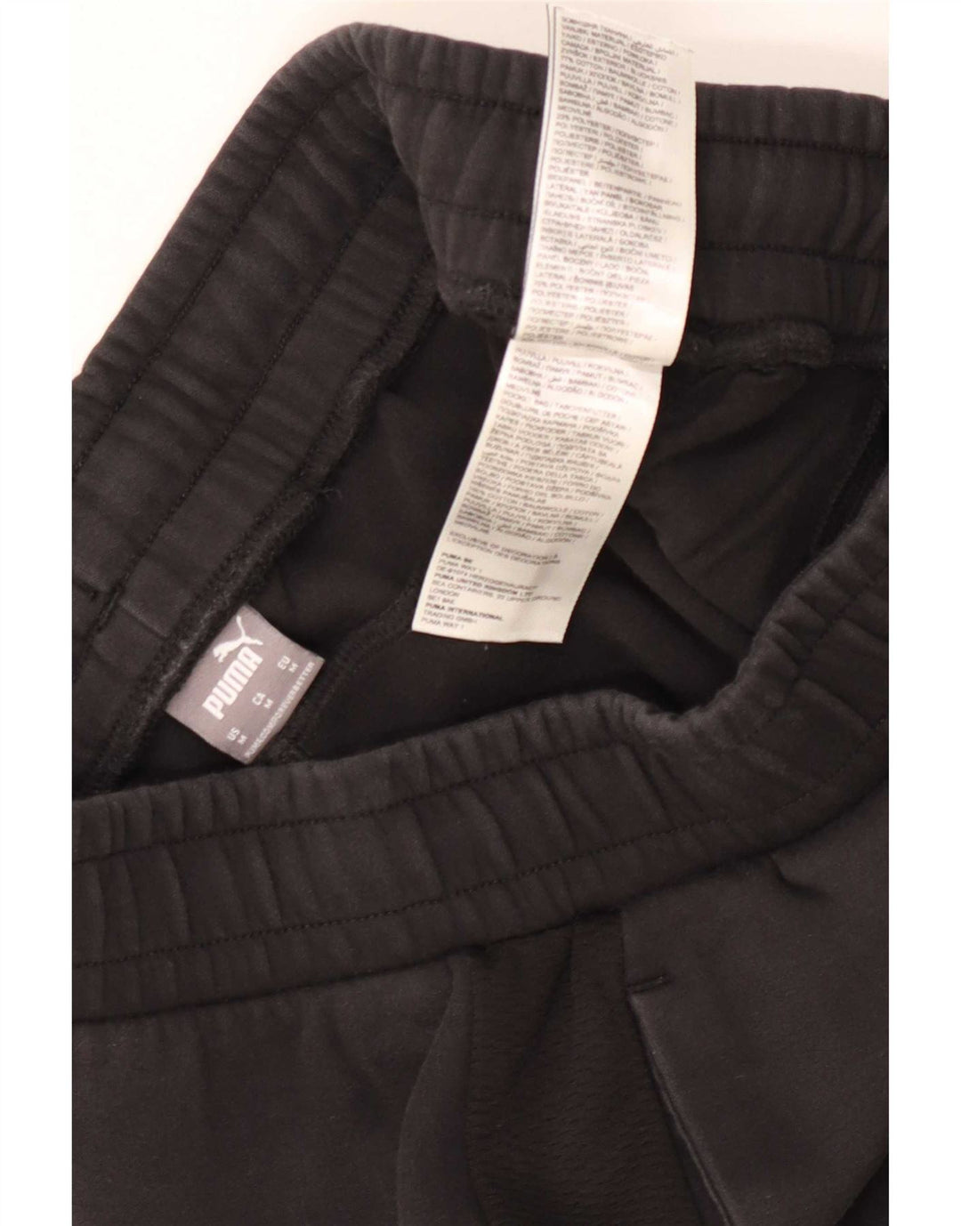 Pantaloni da tuta da uomo Puma in cotone nero medio