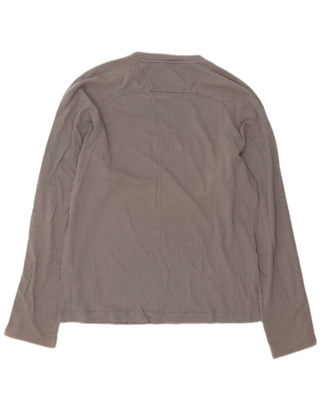 Champion Top grafico da uomo a maniche lunghe in cotone grigio medio