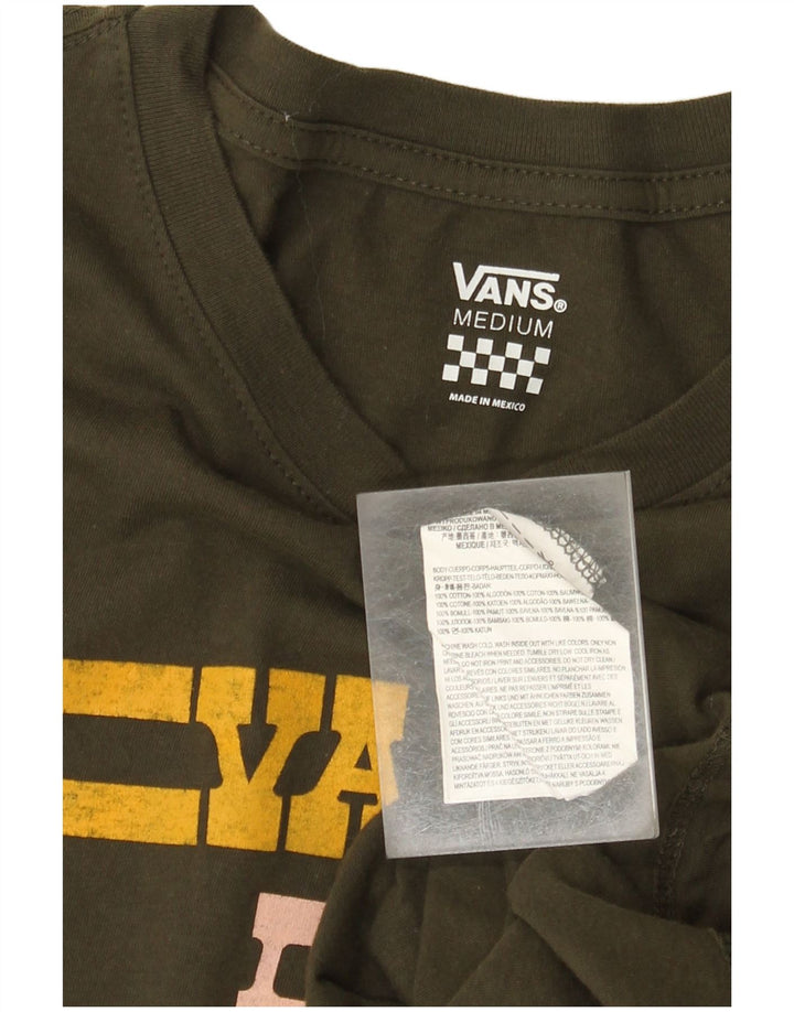 Vans Maglietta grafica da uomo a maniche lunghe in cotone kaki medio