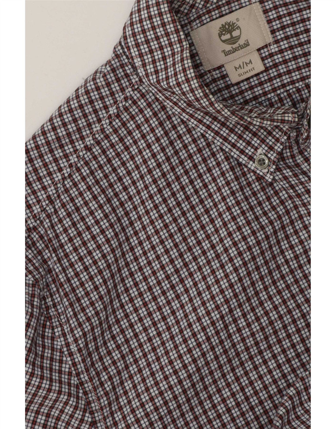 Camicia Timberland da uomo slim fit a quadretti rossi medi