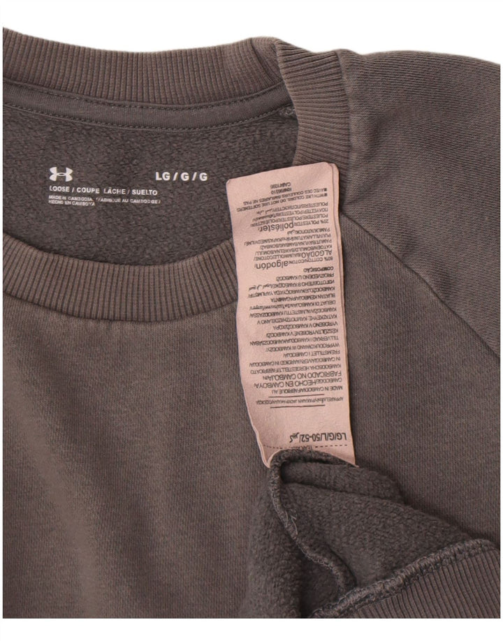 Felpa da uomo Under Armour Maglione grande cotone grigio