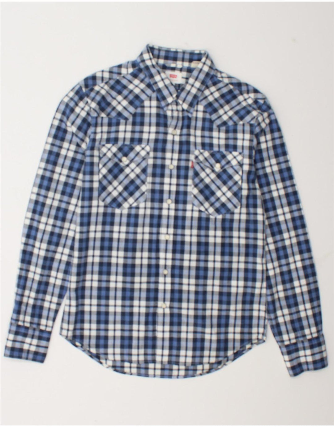 Camicia Levi's da uomo in cotone a quadri piccoli blu