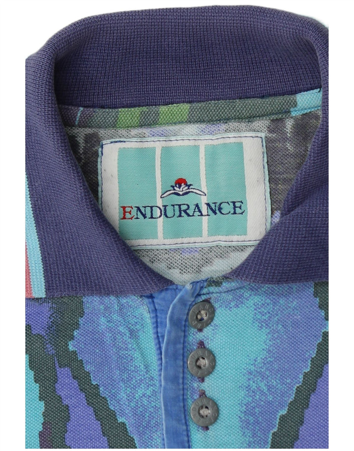 ENDURANCE Mens Abstract Pattern Polo Shirt 2XL Multicoloured