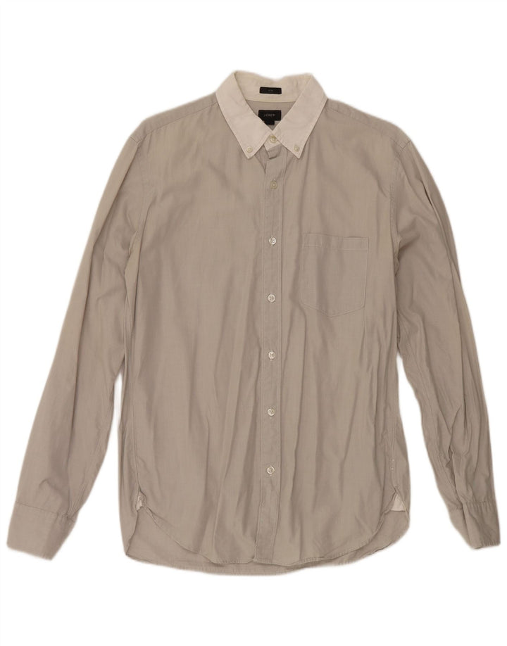 Camicia slim da uomo J. Crew in cotone grigio medio