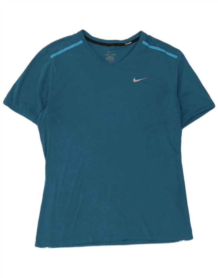 T-shirt Nike Dri Fit da uomo, grande, in poliestere blu