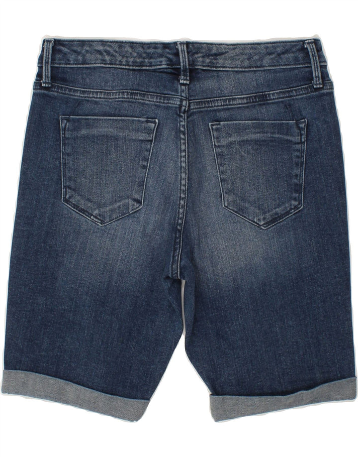 MOSSIMO Womens Mid Rise Bermuda Denim Shorts US 6 Medium W28 Blue Cotton Vintage Mossimo and Second-Hand Mossimo from Messina Hembry 