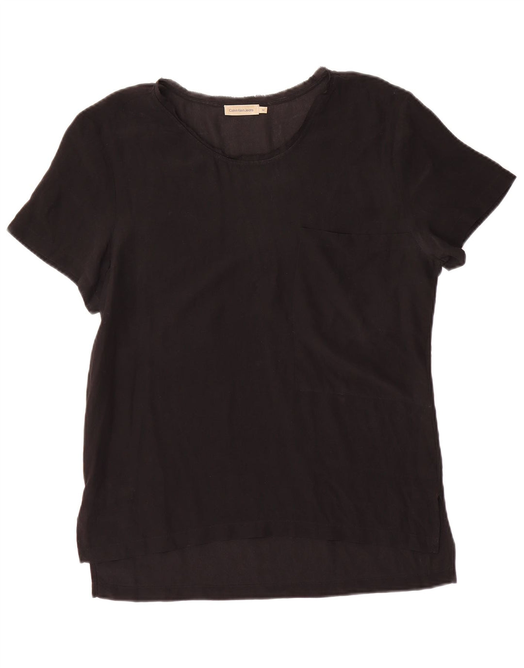 Top camicetta da donna Calvin Klein Jeans UK 14 medio nero