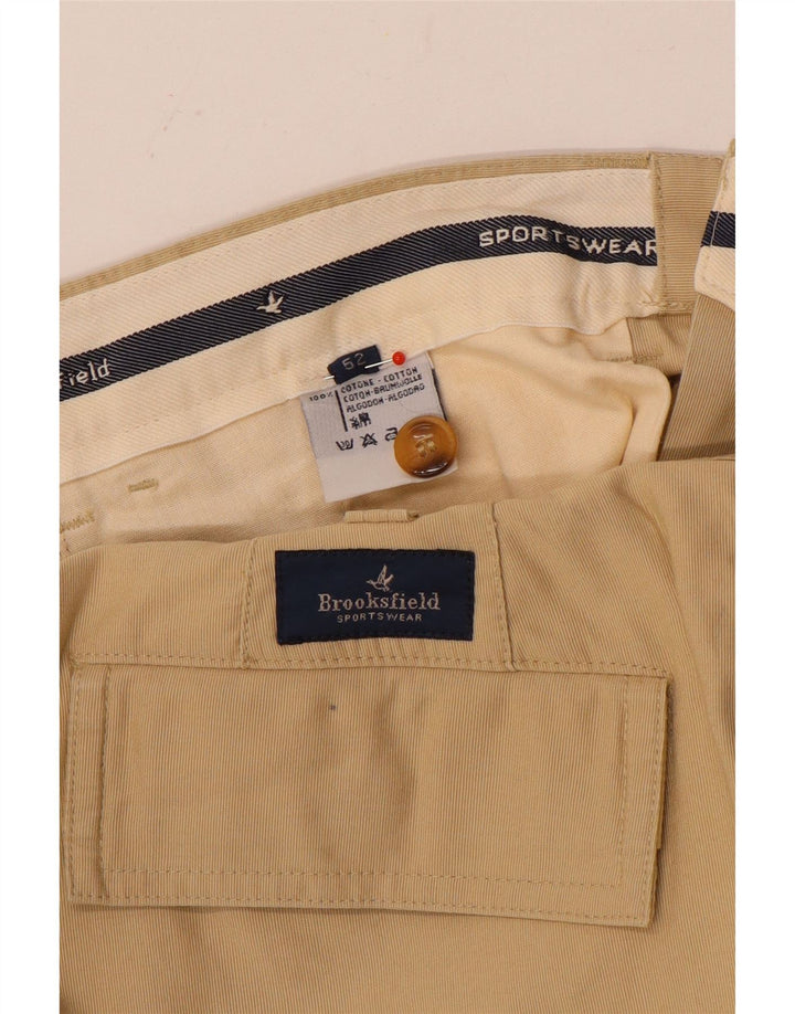 Pantaloncini cargo da uomo Brooksfield IT 52 XL W38 Cotone beige