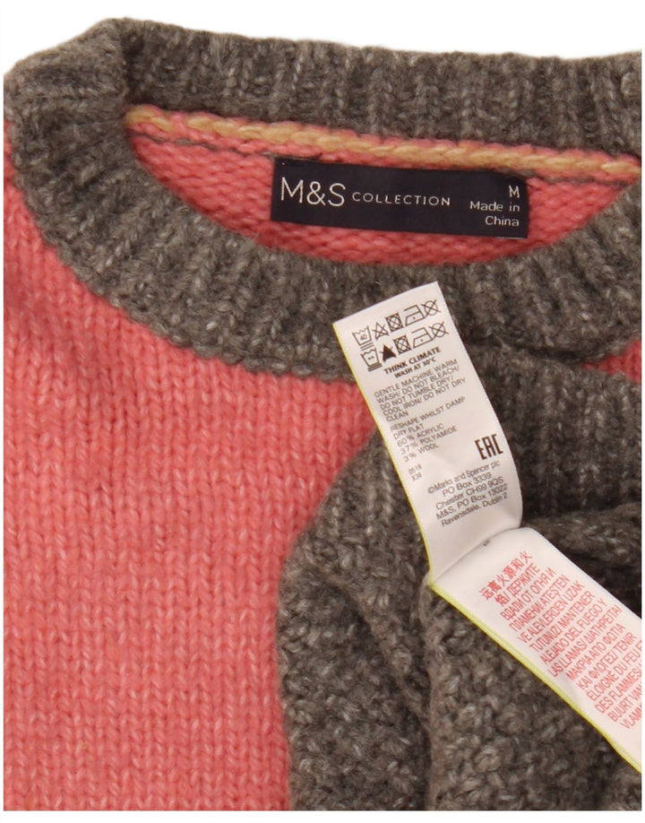 Maglione maglione girocollo da donna Marks & Spencer UK 14 medio multicolore