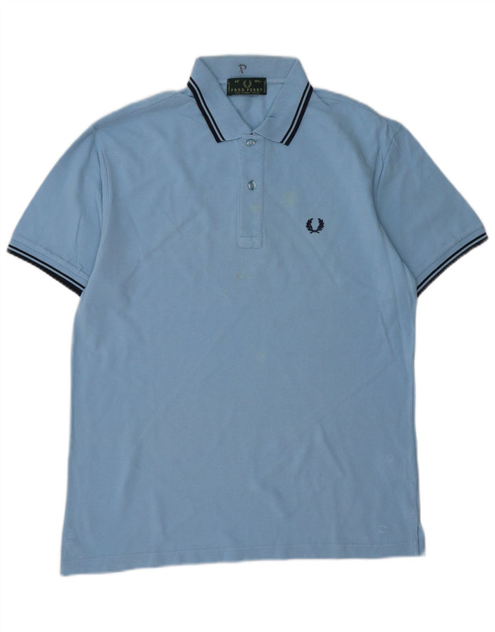 Polo da uomo FRED PERRY in cotone blu medio
