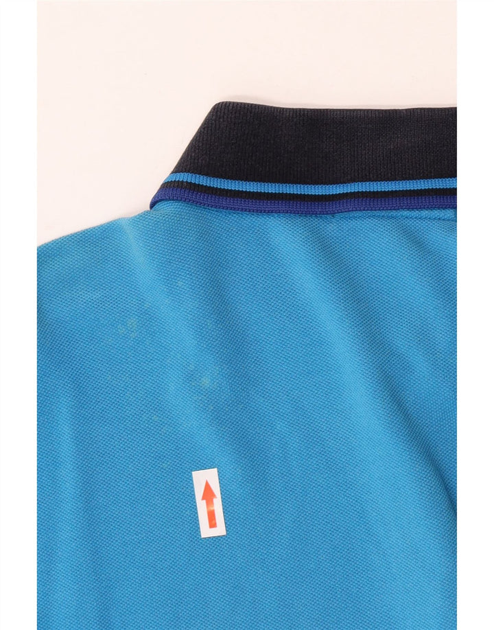 Polo da uomo Fred Perry in cotone blu medio