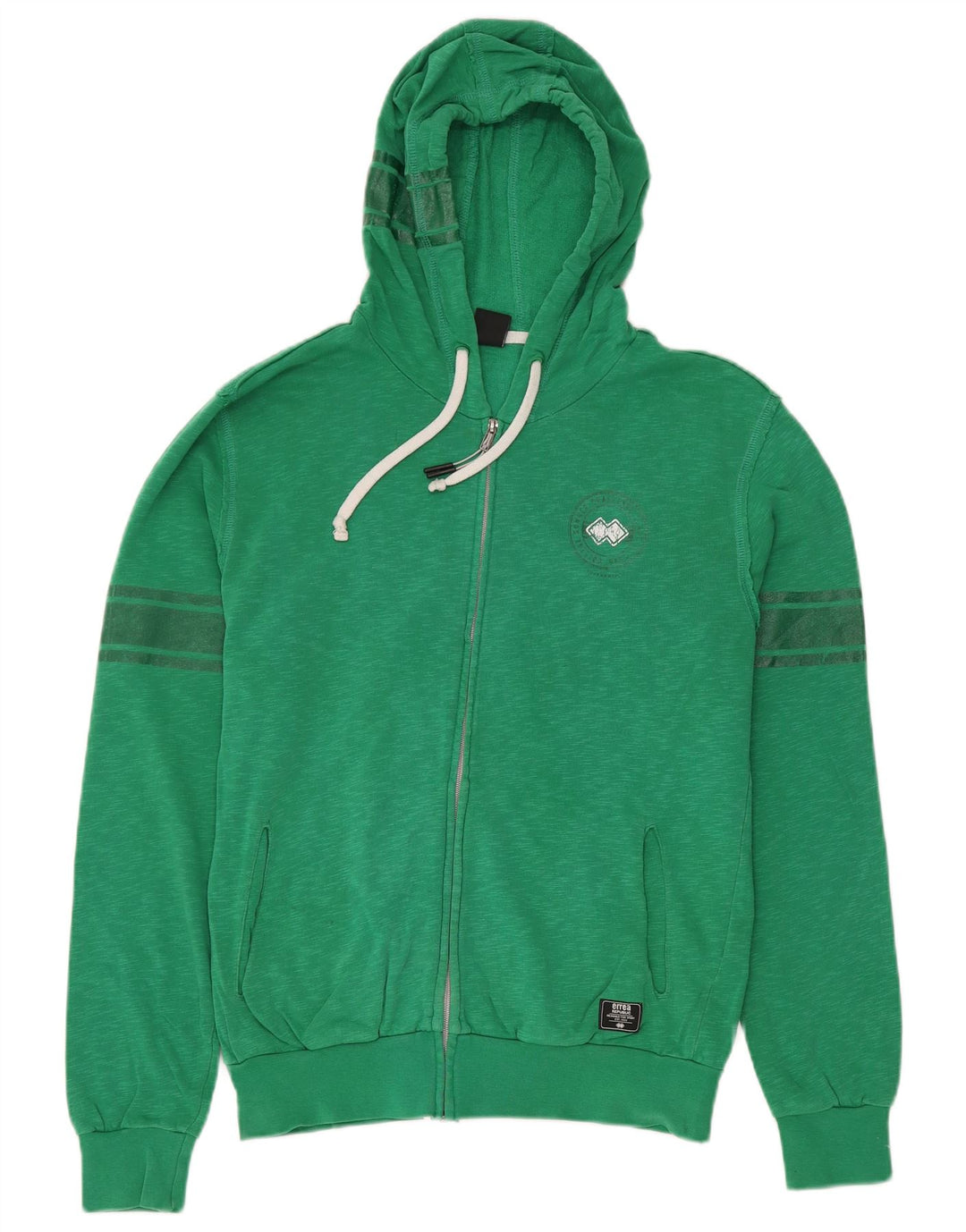 ERREA Felpa con cappuccio e zip da uomo grande in cotone verde