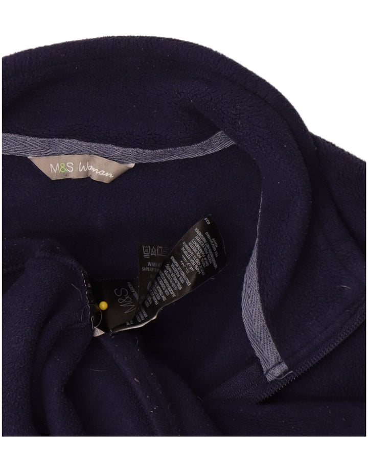 Gilet in pile da donna Marks & Spencer UK 18 XL poliestere blu navy