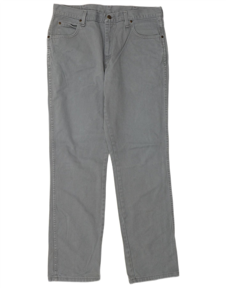 Jeans dritti regolari da uomo WRANGLER W34 L33 cotone grigio