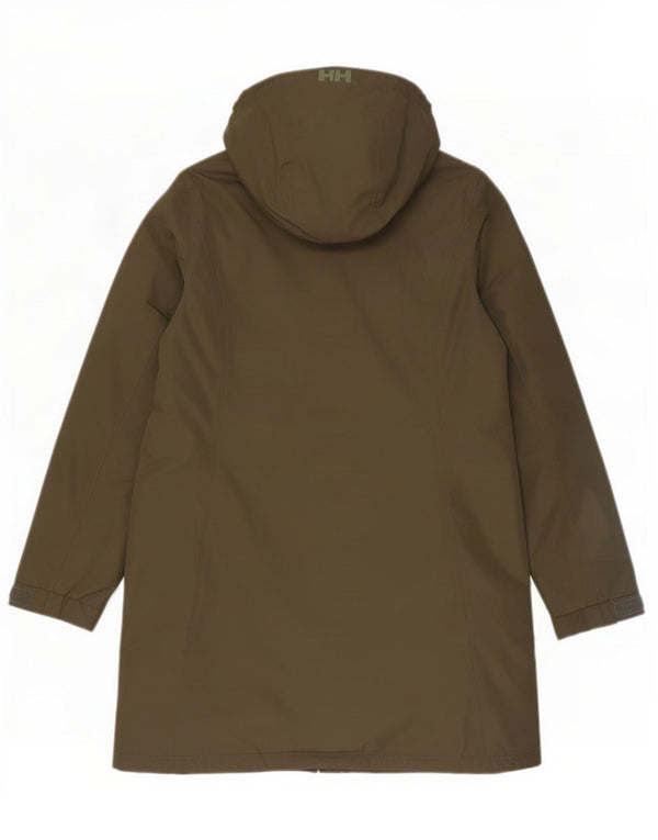 Helly Hansen Womens Hooded Padded Coat UK 14 Medium Khaki Polyester