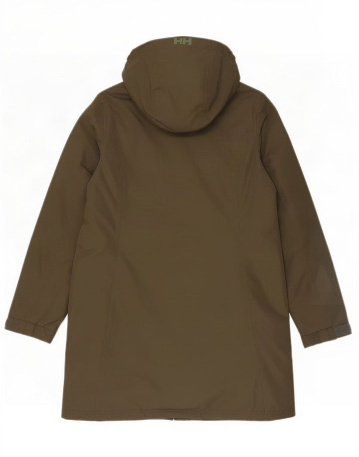 Cappotto imbottito con cappuccio da donna Helly Hansen UK 14 poliestere kaki medio