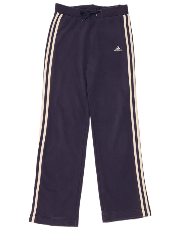 ADIDAS Mens Tracksuit Trousers UK 10 Small Navy Blue Cotton