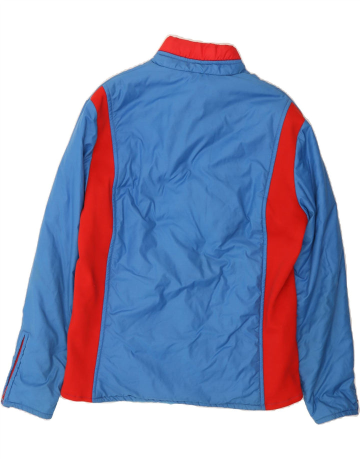 VINTAGE Mens Bomber Jacket IT 52 XL Blue Colourblock Vintage Vintage and Second-Hand Vintage from Messina Hembry 