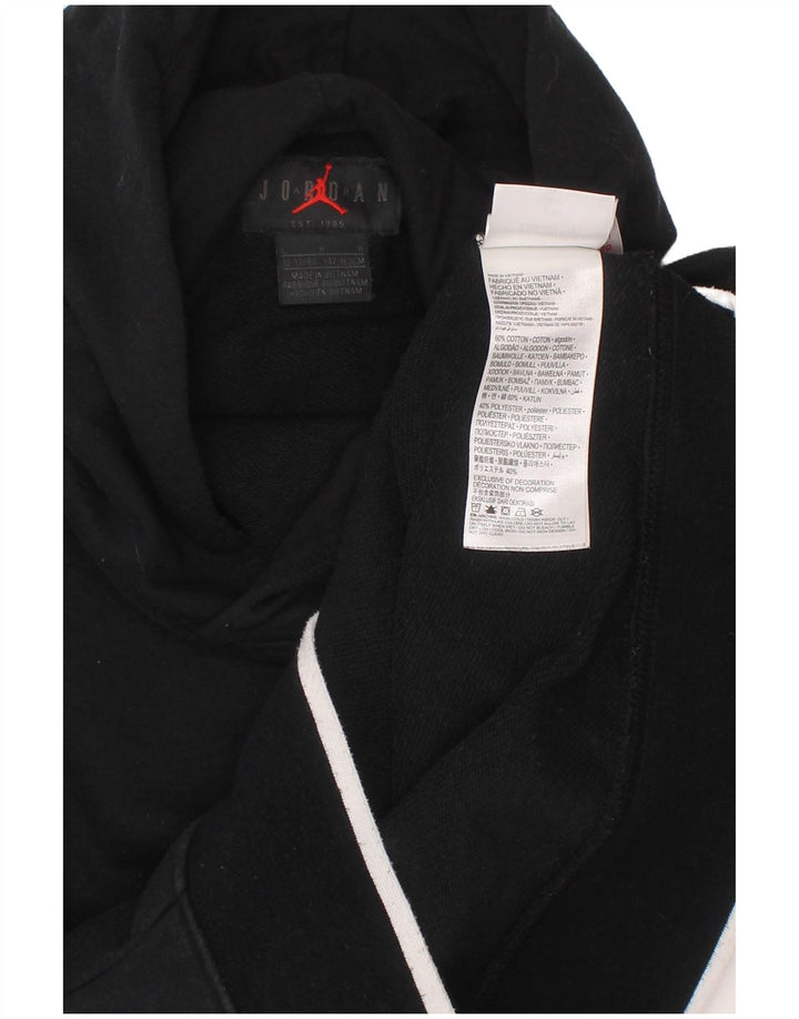 JORDAN Felpa con cappuccio grafica per ragazzi 12-13 anni Large in cotone nero