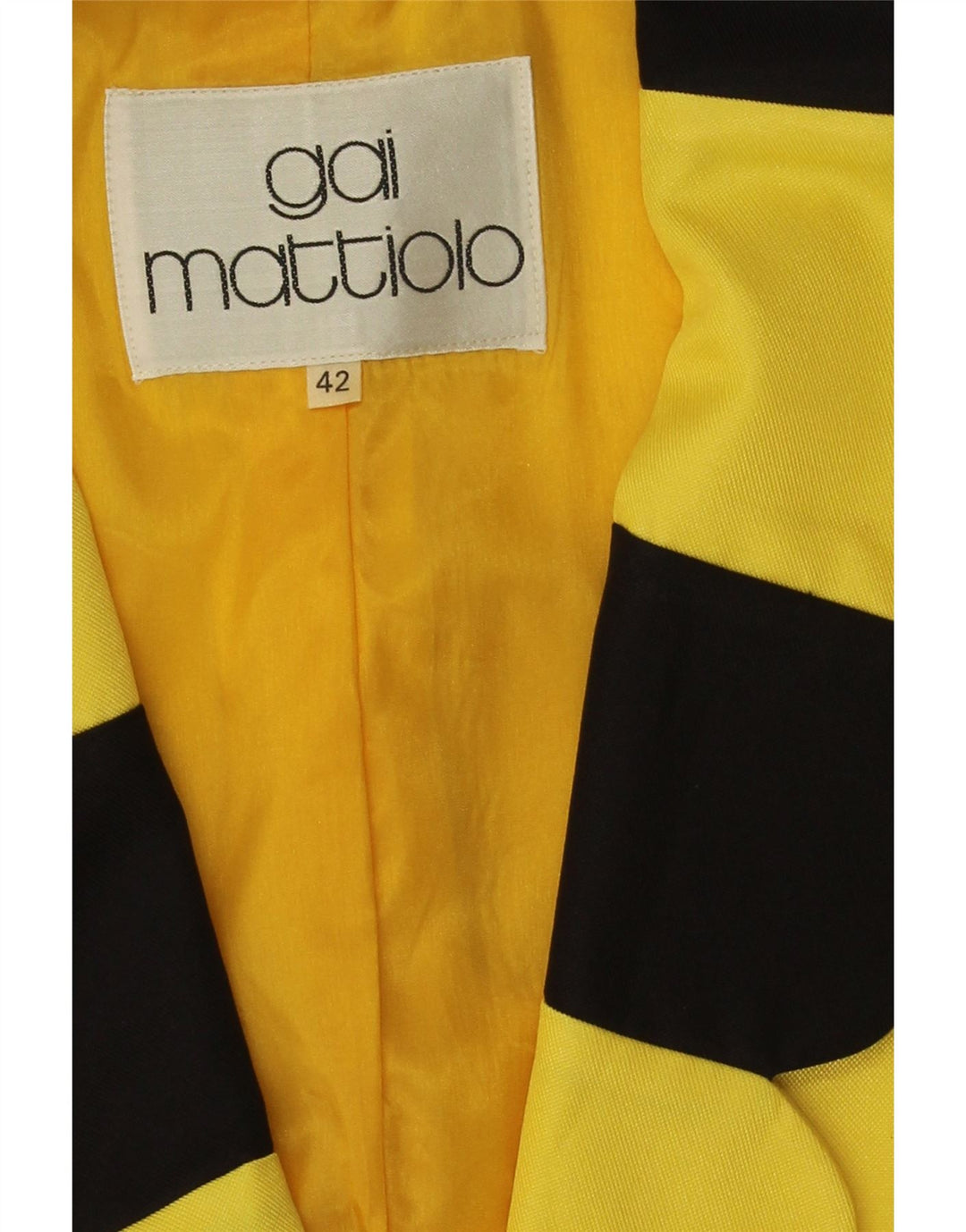 Gai Mattiolo Womens Short Sleeve Blazer Jacket IT 42 Medium Yellow