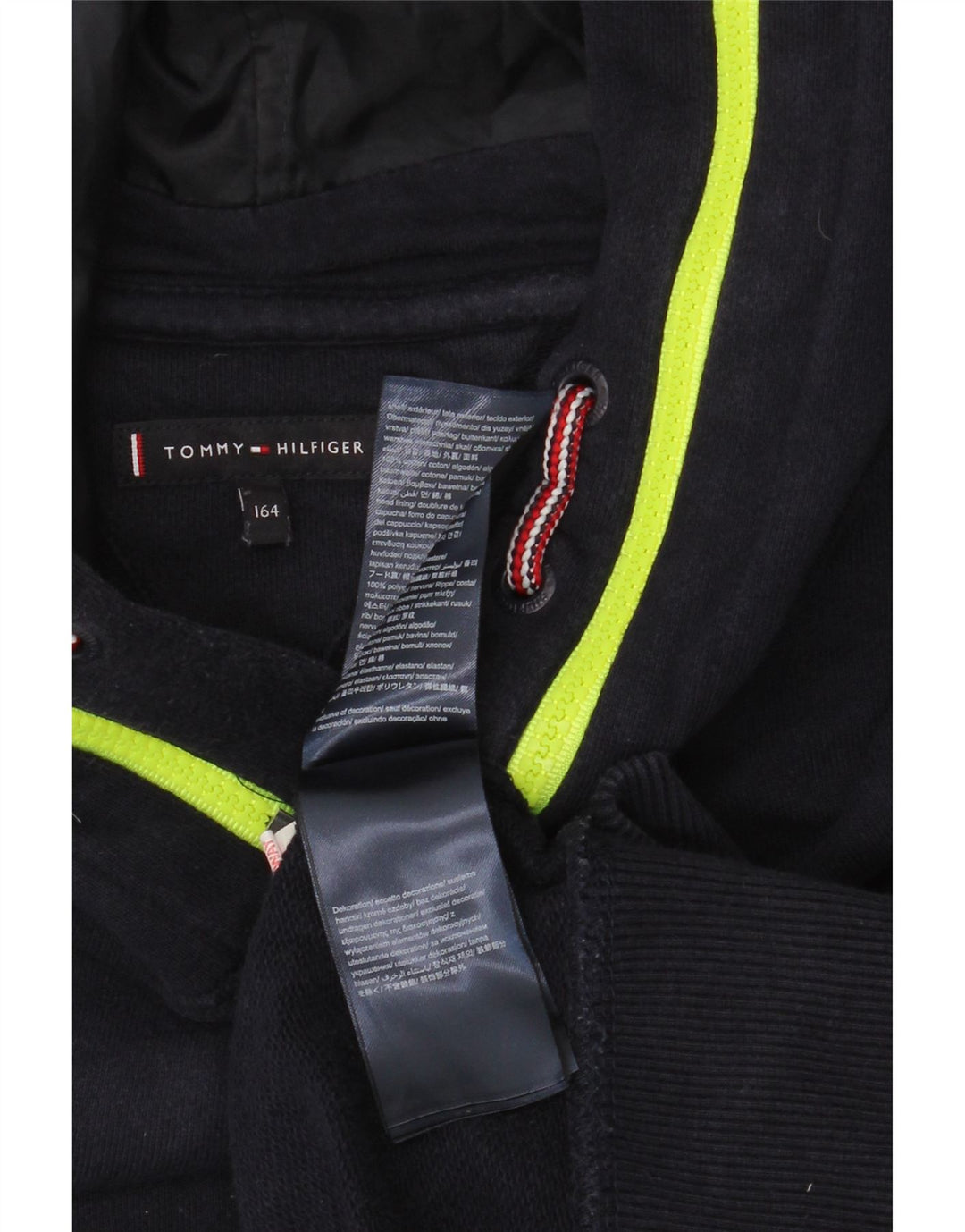 Maglione con cappuccio da bambino Tommy Hilfiger 13-14 anni in poliestere blu navy