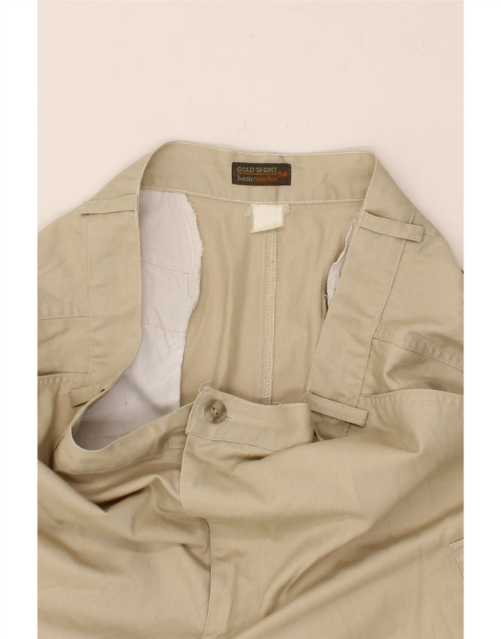 VINTAGE Mens Cargo Shorts W36 Large Beige Vintage Vintage and Second-Hand Vintage from Messina Hembry 