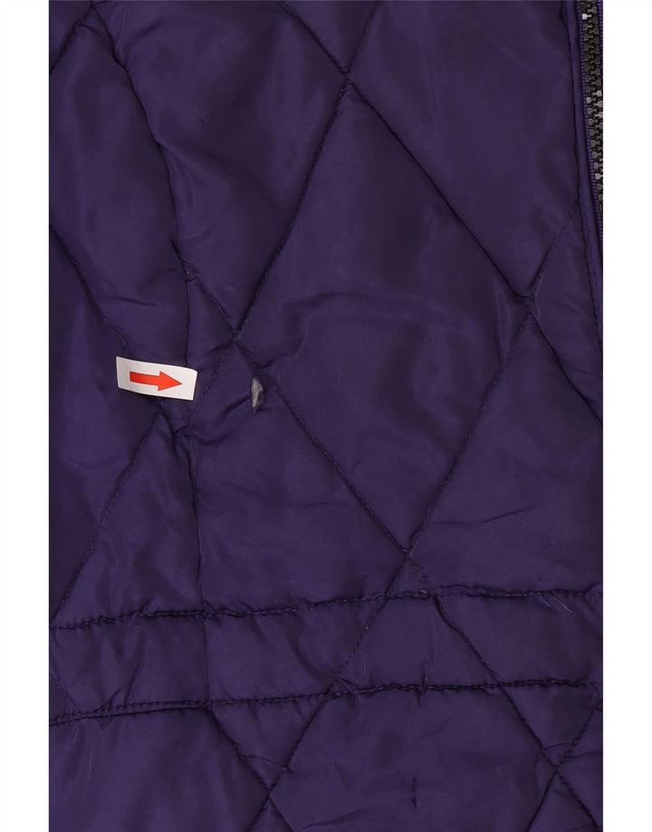 Soprabito trapuntato da donna Marks & Spencer UK 14 grande poliestere viola