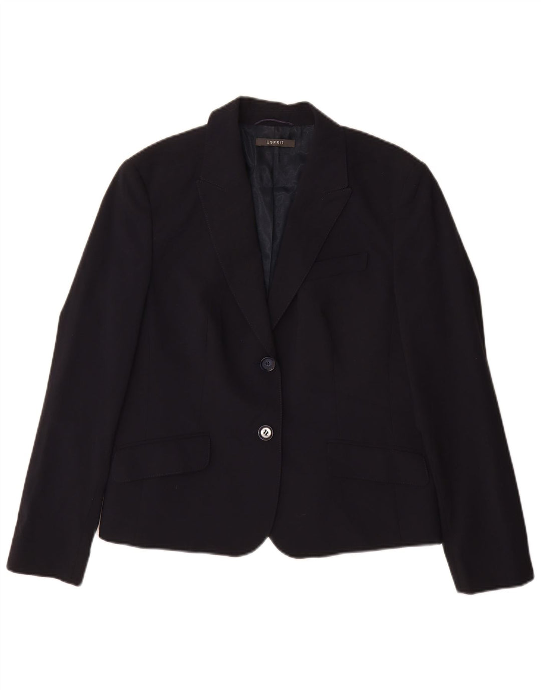 Giacca blazer da donna a 2 bottoni Esprit UK 16 grande poliestere blu navy