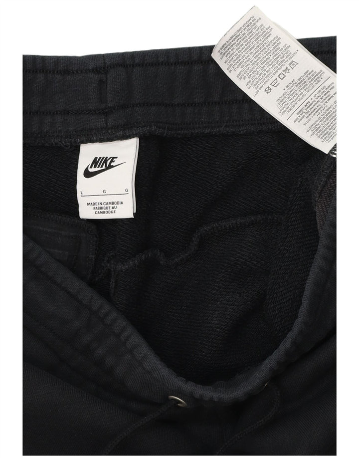 NIKE Pantaloncini sportivi da uomo grandi in cotone color block nero