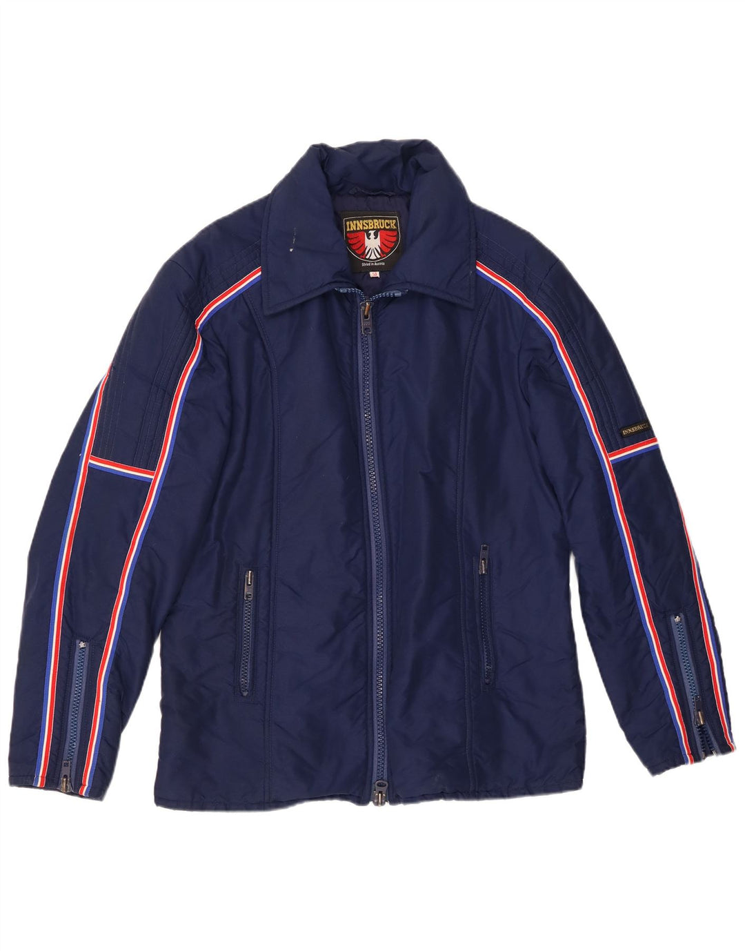 Giacca a vento da uomo Innsbruck EU 54 2XL Poliammide a righe blu navy
